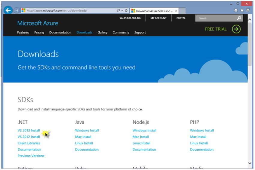 download Azure SDK